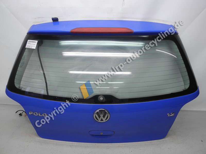 VW Polo 9N original Heckklappe mit Scheibe LA5F-Summerblue BJ2002